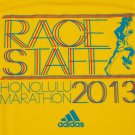 Men's Adidas Climalite Honolulu Marathon 2013 T-Shirt Yellow M running race tee
