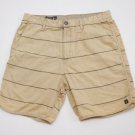 Men's Volcom Shorts Tan Boardshort swim surf size 36 Retro hipster khaki walk