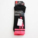 UNDER ARMOUR Hot Pink Socks ribbon Breast Cancer black pink  XL NWT crossfit