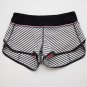 RARE Lululemon Speed Shorts black white pink stripe size 4 crossfit Excellent