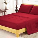400TC BURGUNDY QUEEN SOLID  SHEET SET – 100% EGYPTIAN COTTON