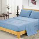 400TC BLUE  QUEEN SOLID  SHEET SET – 100% EGYPTIAN COTTON