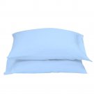 1000TC SOLID BLUE BED PILLOWCASE QUEEN SIZE - 100% EGYPTIAN COTTON