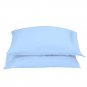 1000TC SOLID BLUE BED PILLOWCASE QUEEN SIZE - 100% EGYPTIAN COTTON