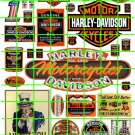 4002 - Harley Set 1 HARLEY DAVIDSON MOTORCYCLE SIGNS