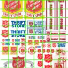 7004 - Salvation Army Thrift Store Building Signage Set