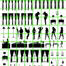 8007 - WINDOW SILHOUETTES ON CLEAR DECAL FILM FOR HO SCALE