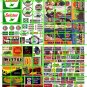 N021 - N SCALE DECALS ASSORTED SINCLAIR GAS/OIL AND OTHER BRANDS AUTO SIGNAGE