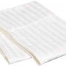 New Soft & Smooth Pillowcases White Egyptian Cotton Striped Standard 1000 Thread Count