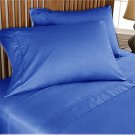 6pc Sheet Set 1000 Thread Count Solid Blue Queen 100% Egyptian Cotton 15" DEEP POCKET