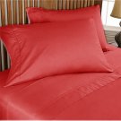 6pc Sheet Set 1000 Thread Count Solid Tomato Red Queen 100% Egyptian Cotton 15" DEEP POCKET