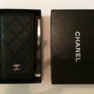 Chanel Black Quilted Caviar Leather iPhone 5/5s Flip Case Pouch Card Holder SHW