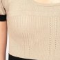 Karen Millen Beige & Black Peplum Work Dress - Size 2 UK 8 - 10 BNWT RRP &Acirc;&pound;125