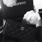 CHANEL Black Caviar Small Clutch Purse Wallet with Silver Hardware