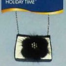 New French Purse Black White Handbag Christmas Holiday Ornament