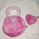 Webkinz Plush Purse Pet Carrier Ganz Whimsy Clutch Little Girls Pink Handbag