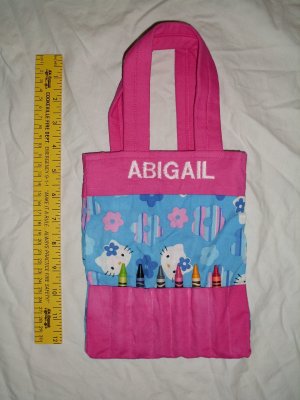 Hello Kitty Personalized "Abigail" Crayon Tote Handbag Purse Little Girls Bag