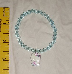 Hello Kitty Blue Bead Charm Bracelet Sanrio 2007