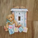 Enesco Pricilla Hillman Teddy Bear Light Switch Cover Baby Nursery Decor alphabet blocks