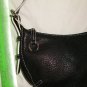 Reaction Kenneth Cole Small Black Leather Handbag Purse White Trim