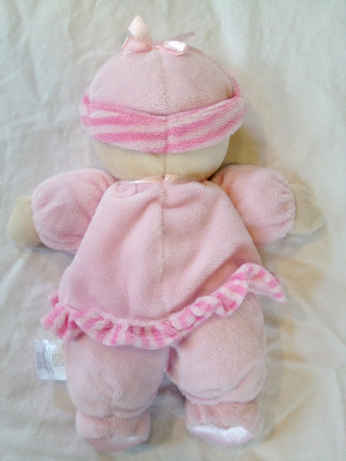 Carters Just One Year Pink rattle Doll Blonde Soft Plush baby First ...