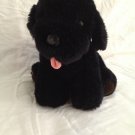 Vintage Dakin Black Lab Labrador 9" Plush 1985 Toy Stuffed Animal Puppy Dog