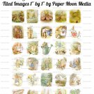 Peter Rabbit and Flopsy Bunnies Printed Collage Sheet, Professionally Printed, 8.5" x 11"