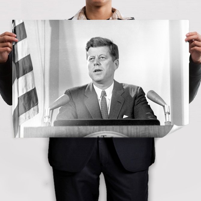 John F Kennedy President Retro 36x24 inch print Poster