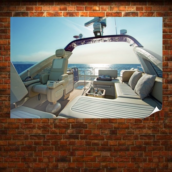 luxury yacht poster