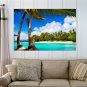 Exotic Palm Beach View Poster 36x24 inch