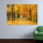 Yellow Forest Landscape Poster 36x24 inch