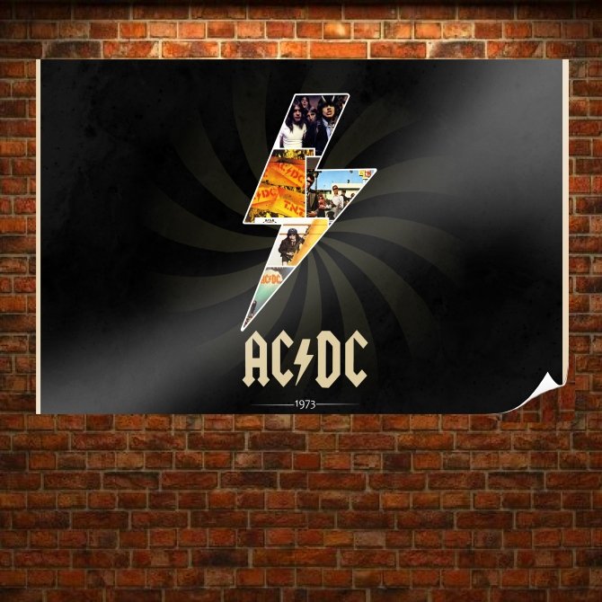 Ac Dc Logo Poster 36x24 inch