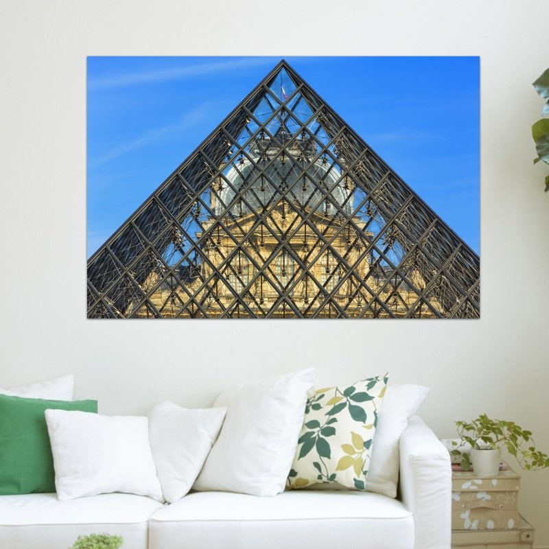 The Louvre Louvre Paris Pyramid Building Poster 36x24 inch