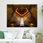Stairs Staircase Window Painting Stained Glass Room House Mansion Poster 24x18 inch