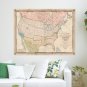Map United States Atlas Poster 24x18 inch