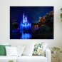 Disneyland Night Castle Trees Poster 24x18 inch