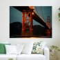 Golden Gate Bridge Bridge San Francisco Lights  Poster 24x18 inch