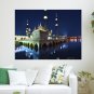 Buildings Reflection Night Poster 24x18 inch