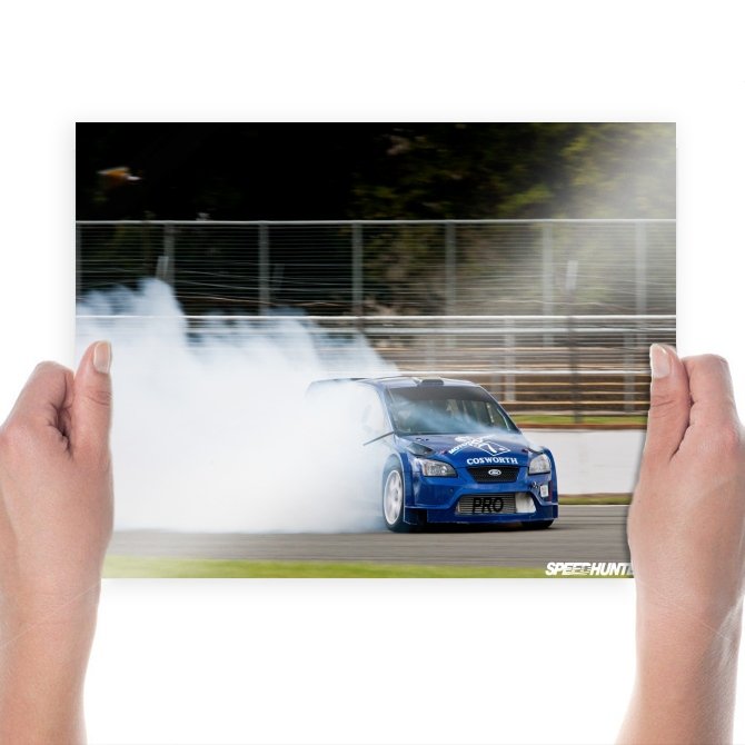 Ford Cosworth Drift Smoke Tv Movie Art Poster 24x18 inch