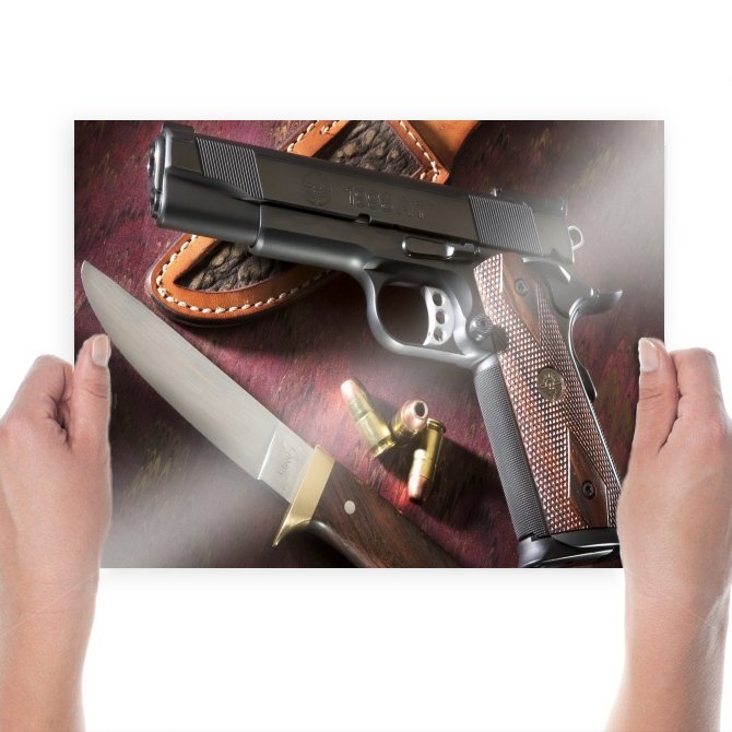 Handgun Knife Tv Movie Art Poster 24x18 inch