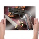 Handgun Knife Tv Movie Art Poster 24x18 inch