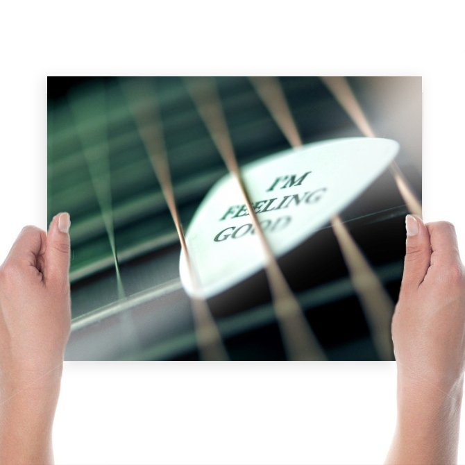 Macro Pick Guitar Strings Good Tv Movie Art Poster 24x18 inch