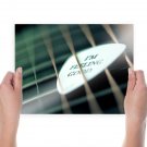 Macro Pick Guitar Strings Good Tv Movie Art Poster 24x18 inch