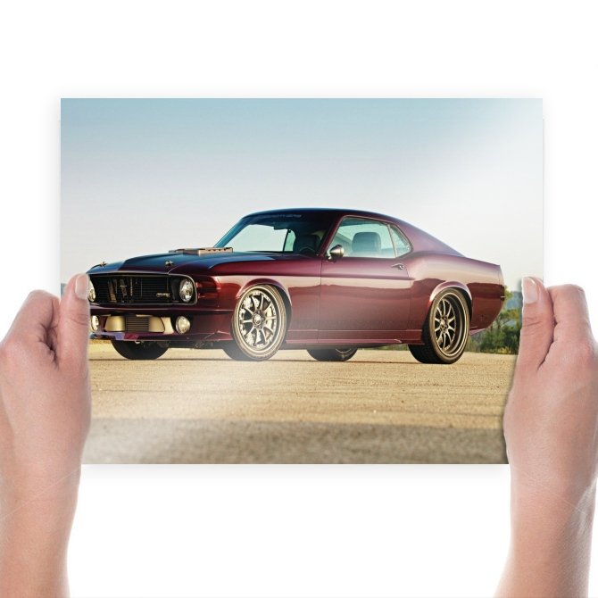 Ford Mustang Classic Car Classic Tv Movie Art Poster 24x18 inch
