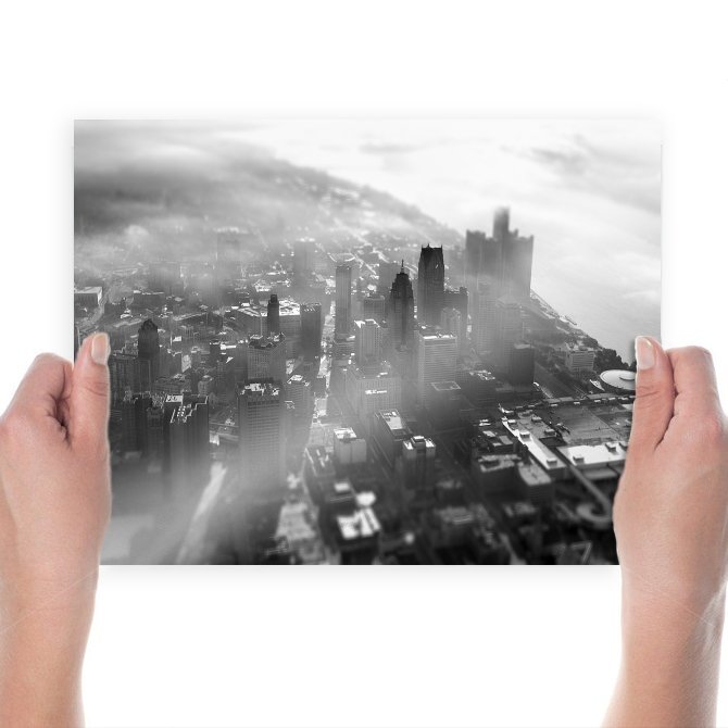 Buildings Skyscrapers Tilt Shift Fog Mist Tv Movie Art Poster 24x18 inch