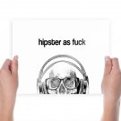 Headphones White Hipster Tv Movie Art Poster 24x18 inch