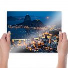 Rio De Janeiro Harbor Boats Buildings Ocean Tv Movie Art Poster 24x18 inch
