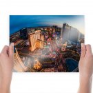 Las Vegas Buildings Fisheye Tv Movie Art Poster 24x18 inch