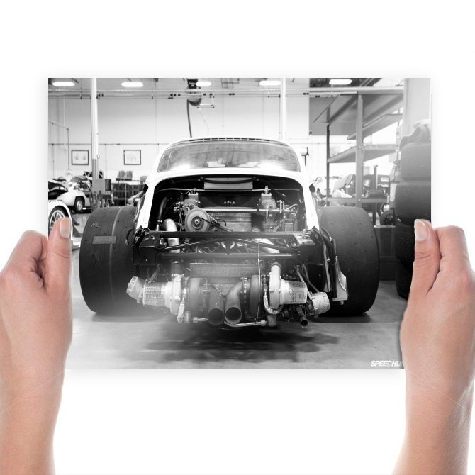 Porsche Race Car Turbo Garage Engine Tv Movie Art Poster 24x18 inch