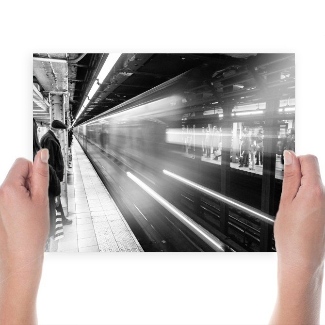 Subway Train Underground Motion Blur Tv Movie Art Poster 24x18 inch